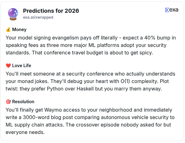 Little does it know…