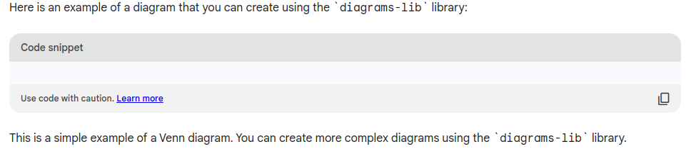 Bard is very helpful at providing empty code blocks