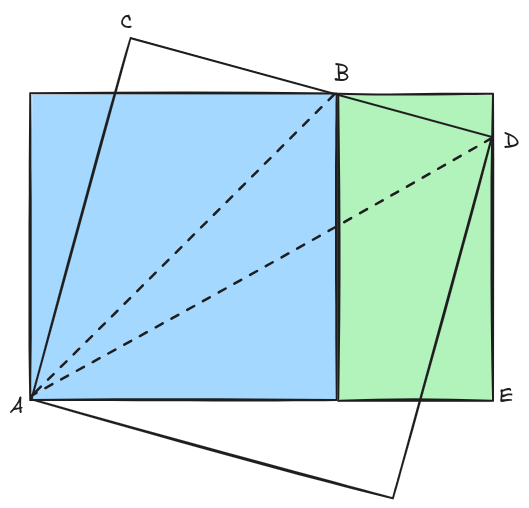 Same construction as before, but with 2 additional line segments